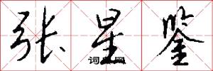 张星鉴怎么写好看