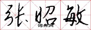 张昭敏怎么写好看