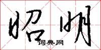 昭明怎么写好看