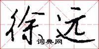 徐远怎么写好看