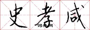 史孝咸怎么写好看