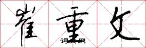 崔重文怎么写好看