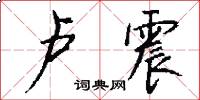 卢震怎么写好看