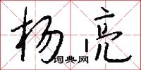 杨亮怎么写好看