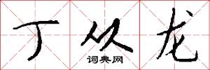 丁从龙怎么写好看