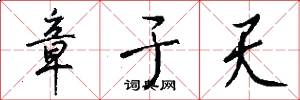 章于天怎么写好看