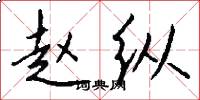 赵纵怎么写好看