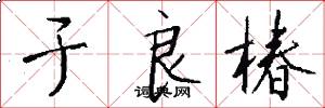 于良椿怎么写好看