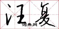 汪复怎么写好看