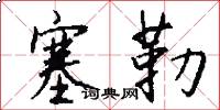 塞勒怎么写好看