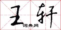 王轩怎么写好看