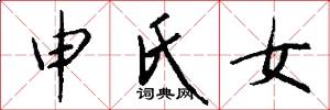 申氏女怎么写好看