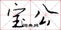 宝公怎么写好看