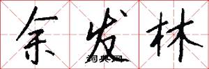 余发林怎么写好看