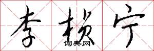 李桢宁怎么写好看