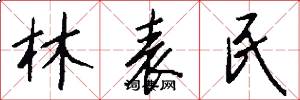 林表民怎么写好看