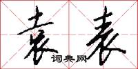 袁表怎么写好看