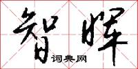 智晖怎么写好看