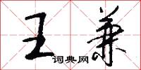 王兼怎么写好看