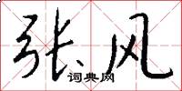 张风怎么写好看