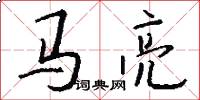马亮怎么写好看