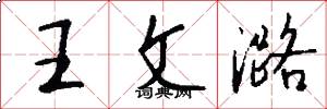 王文潞怎么写好看