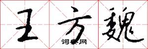 王方魏怎么写好看