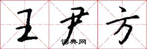 王尹方怎么写好看