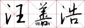 汪善浩怎么写好看