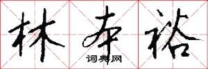 林本裕怎么写好看