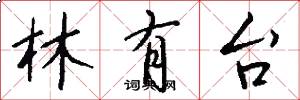 林有台怎么写好看