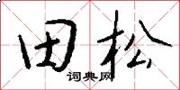 田松怎么写好看