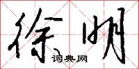 徐明怎么写好看