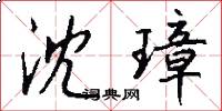 沈璋怎么写好看
