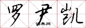罗尹凯怎么写好看