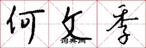 何文季怎么写好看