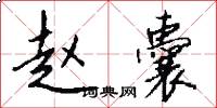 赵囊怎么写好看