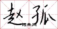 赵孤怎么写好看