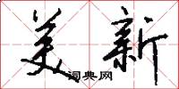 美新怎么写好看