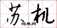 苏机怎么写好看