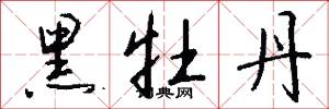 黑牡丹怎么写好看