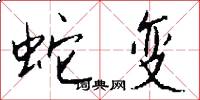 蛇变怎么写好看