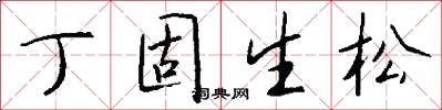 丁固生松怎么写好看