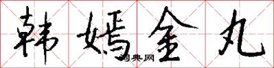 韩嫣金丸怎么写好看