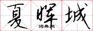 夏晖城怎么写好看
