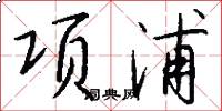 项浦怎么写好看