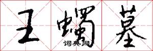 王蠋墓怎么写好看