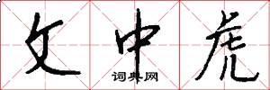 文中虎怎么写好看