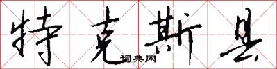 特克斯县怎么写好看