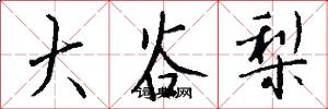 大谷梨怎么写好看